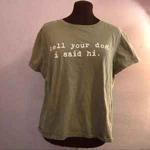 XL Green Worded Short Sleeve T-Shirt